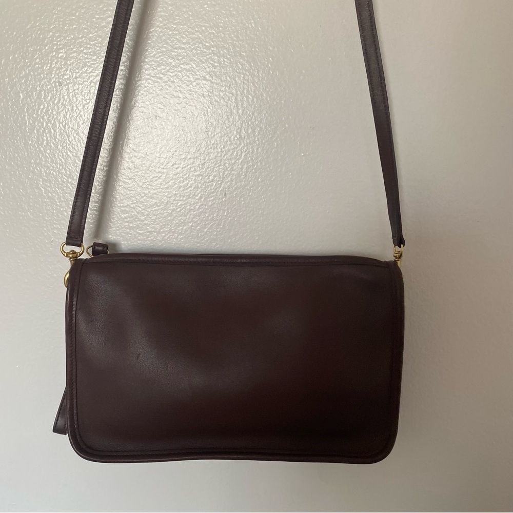 Vintage Coach Basic Bag No. 9455 Mahogany Brown Costa Rica Leather MINT CONDITIO - Picture 2 of 10